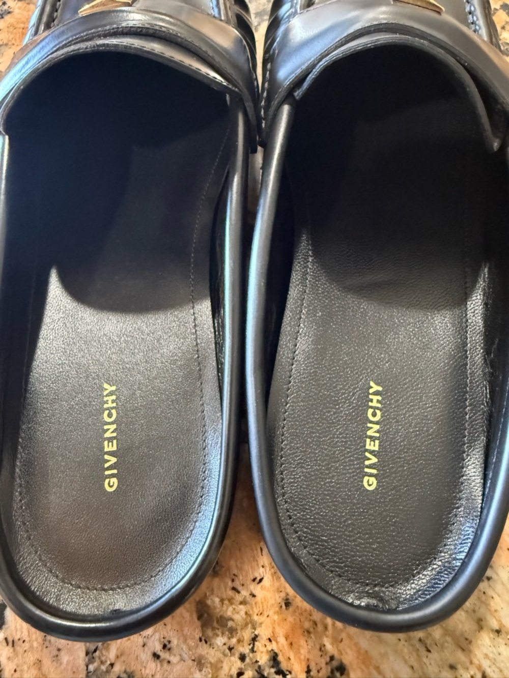 Givenchy woman’s Black 4G Leather Loafer Mules - Picture 6 of 10